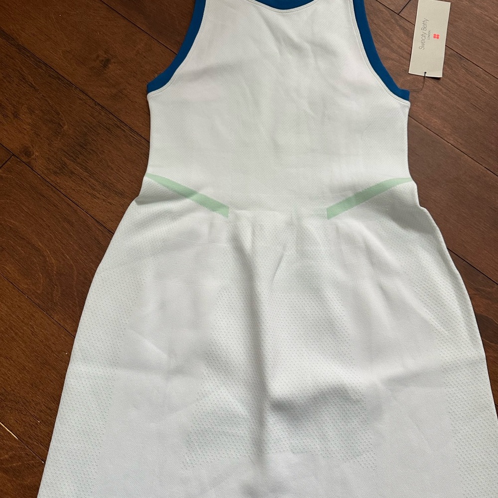 Sweaty Betty White and Blue Jumpsuit
